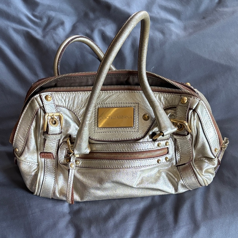 Vintage Dolce & Gabbana Metallic Gold Handbag